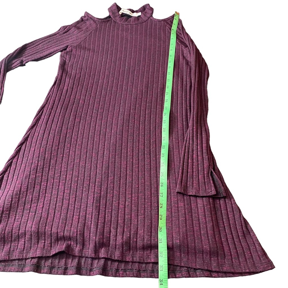 Michael Stars Ribbed Mini Dress Size M Jasper Boy Cut Out Mock Neck Office - Picture 9 of 12